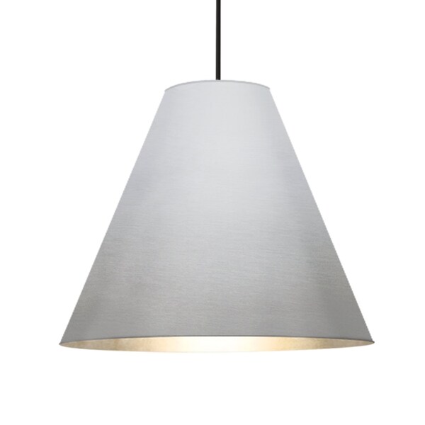Besa Lighting Dylan Stem Pendant, Silver, Black Finish, 1x30W LED 1TT-DYLANSL-LED-BK - main